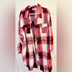 Plaid Button-Up Jacket